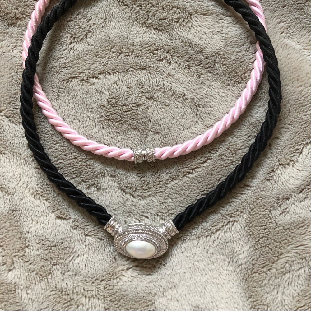 Judith Ripka Sterling Pearl Enhancer and Cords